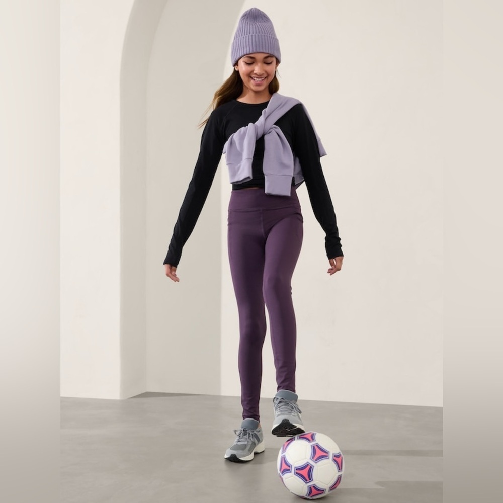 NWT Athleta Girl Stash Your Treasures Iris Tights Size XL/14